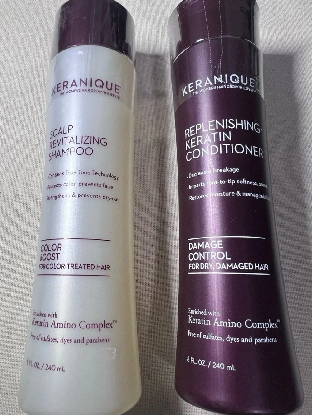 Keranique Scalp Revitalizing Shampoo & Keratin Conditioner Set 8oz NWT⁠
